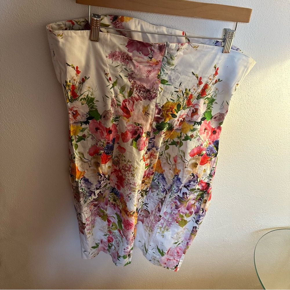 Zara Strapless Dress Floral size L Women - Picture 5 of 16